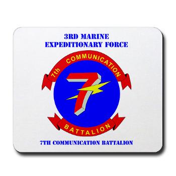 7CB - M01 - 03 - 7th Communication Battalion with Text - Mousepad